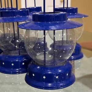 Blue Lantern Candle Holders